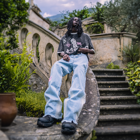 Flared Distressed Pants