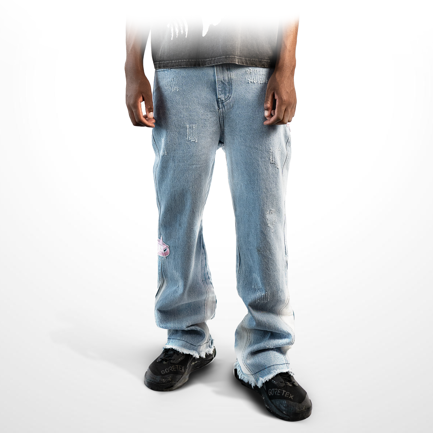 Flared Distressed Pants