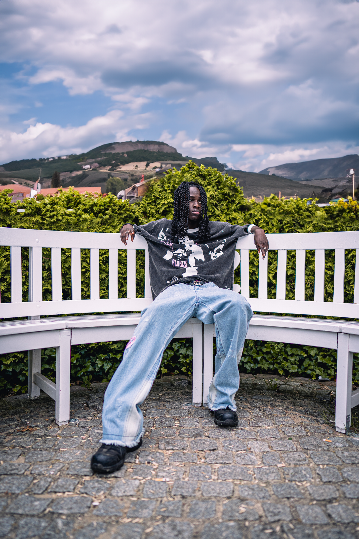 Flared Distressed Pants